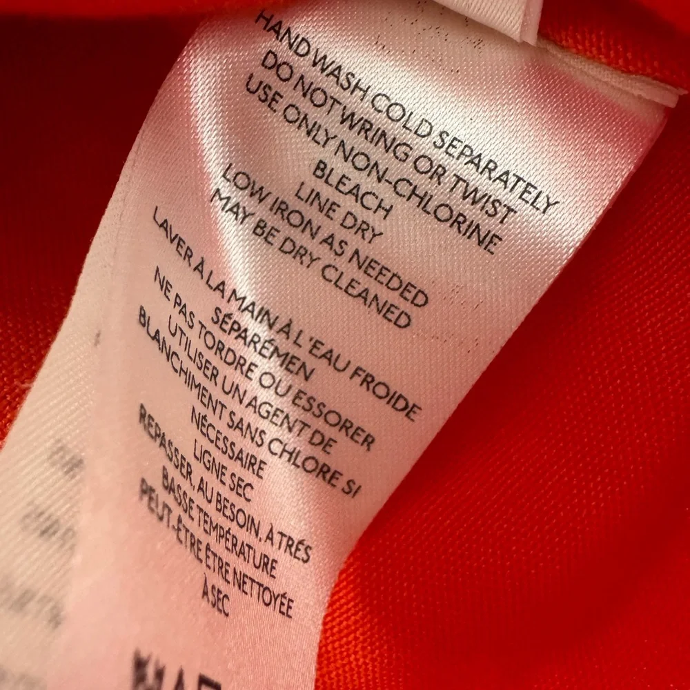 NWT MAEVE ANTHROPOLOGIE Coral Short Sleeve Linen Tie Front Crop Top Size 4 NWT - Picture 9 of 13